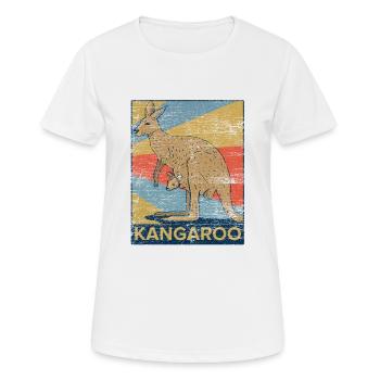 Cadeau Marsupial Kangourou Australie Outback - T-shirt respirant Femme - blanc - Devant - AI Model Female 172 dark (172cm)