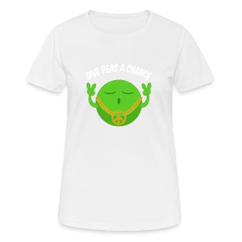 Donner une chance aux pois - T-shirt respirant Femme - blanc - Devant - AI Model Female 172 dark (172cm)
