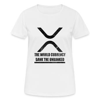 XRP World Currency - T-shirt respirant Femme - blanc - Devant - AI Model Female 172 dark (172cm)