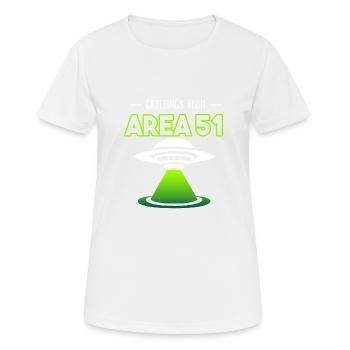 Zone 51 - T-shirt respirant Femme - blanc - Devant - AI Model Female 172 dark (172cm)