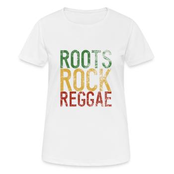 Reggae Roots Jamaica Reggaeton Rastafarian Gift - T-shirt respirant Femme - blanc - Devant - AI Model Female 172 dark (172cm)