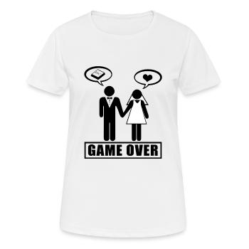 wedding - Women's Breathable T-Shirt - white - Front - AI Model Female 172 dark (172cm)