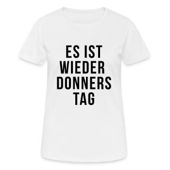 C'est jeudi à nouveau - Manifestation à Vienne - T-shirt respirant Femme - blanc - Devant - AI Model Female 172 dark (172cm)