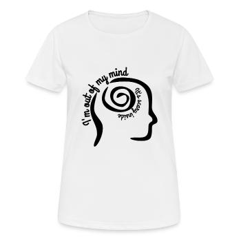 Debout à côté, c'est effrayant à l'intérieur! - T-shirt respirant Femme - blanc - Devant - AI Model Female 172 dark (172cm)