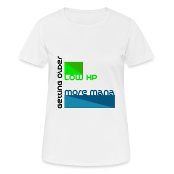 Wenn man älter wird...als Computer Spiel Grafik - Frauen T-Shirt atmungsaktiv - Weiß - Vorne - AI Model Female 172 dark (172cm)