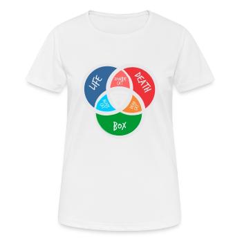Cadeau drôle de Big Bang au chat de Schrodinger - T-shirt respirant Femme - blanc - Devant - AI Model Female 172 dark (172cm)