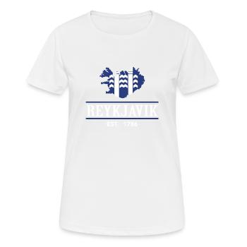 Iceland Reykjavik silhouette vacationer gift - Women's Breathable T-Shirt - white - Front - AI Model Female 172 dark (172cm)