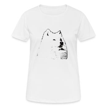 Samoyède - T-shirt respirant Femme - blanc - Devant - AI Model Female 172 dark (172cm)
