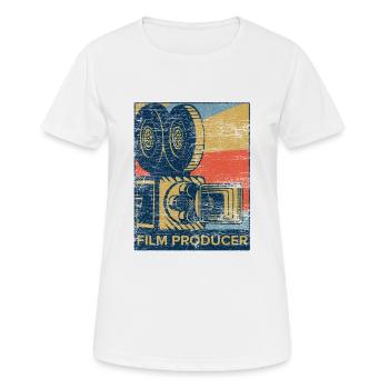 Producteur de cinéma Cinema - T-shirt respirant Femme - blanc - Devant - AI Model Female 172 dark (172cm)
