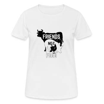 Vegan - Frauen T-Shirt atmungsaktiv - Weiß - Vorne - AI Model Female 172 dark (172cm)