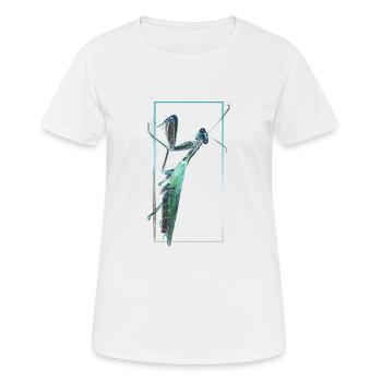 Mante religieuse Photographie négative - T-shirt respirant Femme - blanc - Devant - AI Model Female 172 dark (172cm)