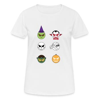 Mignon creux - T-shirt respirant Femme - blanc - Devant - AI Model Female 172 dark (172cm)