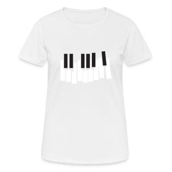 Piano, piano, keys, pianist gift idea - Women's Breathable T-Shirt - white - Front - AI Model Female 172 dark (172cm)
