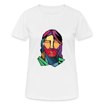 Jésus - T-shirt respirant Femme - blanc - Devant - AI Model Female 172 dark (172cm)