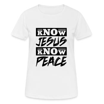 Jésus - T-shirt respirant Femme - blanc - Devant - AI Model Female 172 dark (172cm)