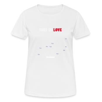 This Is Love Oxytocin Molecule - Women's Breathable T-Shirt - white - Front - AI Model Female 172 dark (172cm)