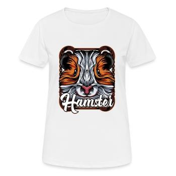 Cadeau de hamster animal de compagnie rongeur hamster - T-shirt respirant Femme - blanc - Devant - AI Model Female 172 dark (172cm)