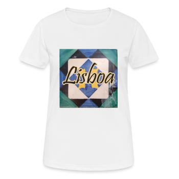 COOL LISBOA LISBON LISBONNE PORTUGAL CARREAUX - T-shirt respirant Femme - blanc - Devant - AI Model Female 172 dark (172cm)