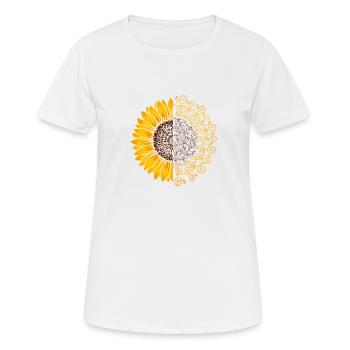 Sonnenblume Radfahren Geschenk - Frauen T-Shirt atmungsaktiv - Weiß - Vorne - AI Model Female 172 dark (172cm)