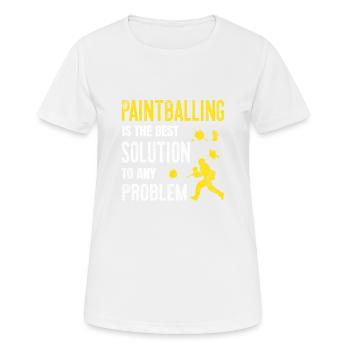 Paintball team team gift idea marker - Women's Breathable T-Shirt - white - Front - AI Model Female 172 dark (172cm)