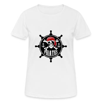 pirates - T-shirt respirant Femme - blanc - Devant - AI Model Female 172 dark (172cm)