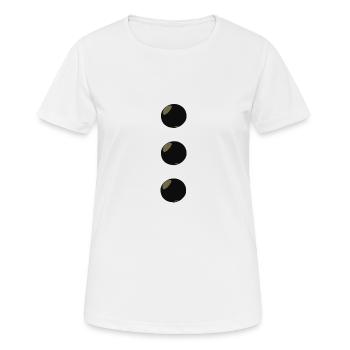 Schneemann Knöpfe Kostüm Weihnachten Geschenk - Frauen T-Shirt atmungsaktiv - Weiß - Vorne - AI Model Female 172 dark (172cm)