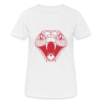 SERPENTS TÊTE ROUGE - T-shirt respirant Femme - blanc - Devant - AI Model Female 172 dark (172cm)