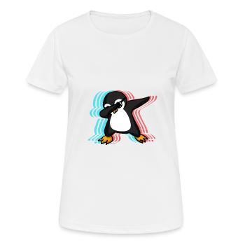 Dabbing penguin gift - Women's Breathable T-Shirt - white - Front - AI Model Female 172 dark (172cm)