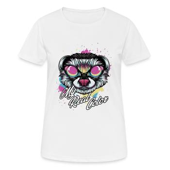 Arlequin Furet Waldtier Furet Mader Cadeau - T-shirt respirant Femme - blanc - Devant - AI Model Female 172 dark (172cm)