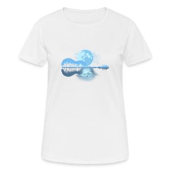 Gitarre Reflexion Geschenk - Frauen T-Shirt atmungsaktiv - Weiß - Vorne - AI Model Female 172 dark (172cm)