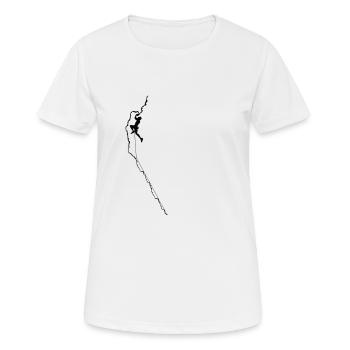 montée - T-shirt respirant Femme - blanc - Devant - AI Model Female 172 dark (172cm)
