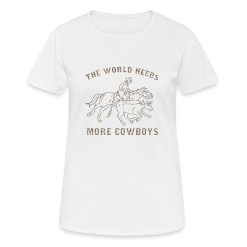 cowboy - Women's Breathable T-Shirt - white - Front - AI Model Female 172 dark (172cm)