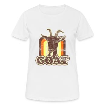 Ziege Retro Landwirtschaft Tier Bauer Bauernhof - Frauen T-Shirt atmungsaktiv - Weiß - Vorne - AI Model Female 172 dark (172cm)