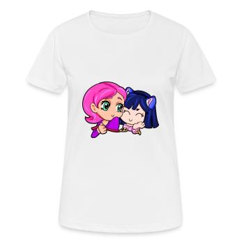 BDSM Petplay Chaton Ageplay Petit Brat - T-shirt respirant Femme - blanc - Devant - AI Model Female 172 dark (172cm)