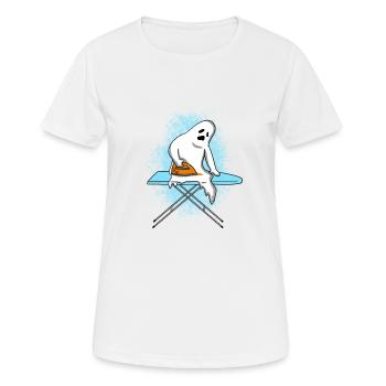 Ghost ironing self Halloween gift - Women's Breathable T-Shirt - white - Front - AI Model Female 172 dark (172cm)