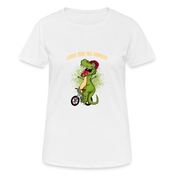 Schauen Sie ma kein Handdinosauriergeschenk - Frauen T-Shirt atmungsaktiv - Weiß - Vorne - AI Model Female 172 dark (172cm)