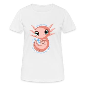 Süßes Knuffliges Axolotl Baby - Frauen T-Shirt atmungsaktiv - Weiß - Vorne - AI Model Female 172 dark (172cm)