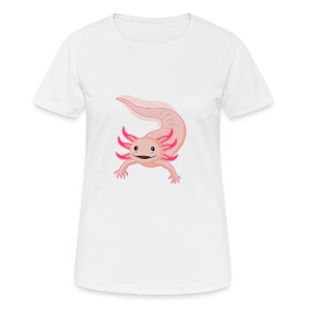Hübscher Axolotl Schwanzlurch - Frauen T-Shirt atmungsaktiv - Weiß - Vorne - AI Model Female 172 dark (172cm)