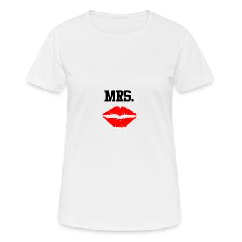 Kussmund,MRS, - Frauen T-Shirt atmungsaktiv - Weiß - Vorne - AI Model Female 172 dark (172cm)