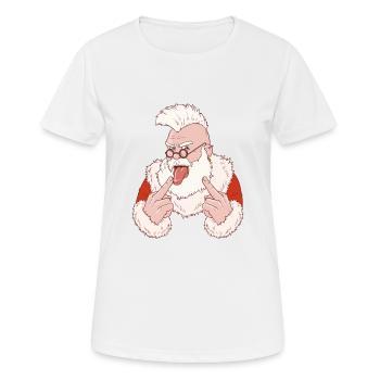 Bad Santa Christmas Punk Père Noël - T-shirt respirant Femme - blanc - Devant - AI Model Female 172 dark (172cm)