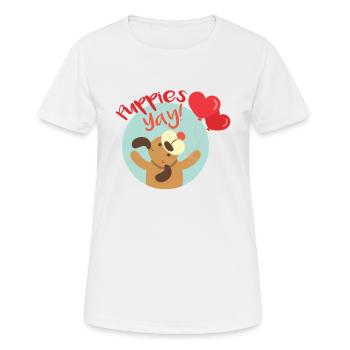 Puppy Love National Puppies Day - Women's Breathable T-Shirt - white - Front - AI Model Female 172 dark (172cm)