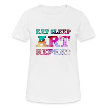 Kunst - Frauen T-Shirt atmungsaktiv - Weiß - Vorne - AI Model Female 172 dark (172cm)