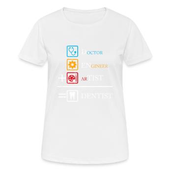 Zahnärztin Praxis Kieferorthopäde Zahn Geschenk - Frauen T-Shirt atmungsaktiv - Weiß - Vorne - AI Model Female 172 dark (172cm)