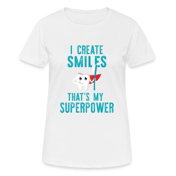 Kinderzahnarzt Zahnärztin Praxis Geschenk Zahn - Frauen T-Shirt atmungsaktiv - Weiß - Vorne - AI Model Female 172 dark (172cm)