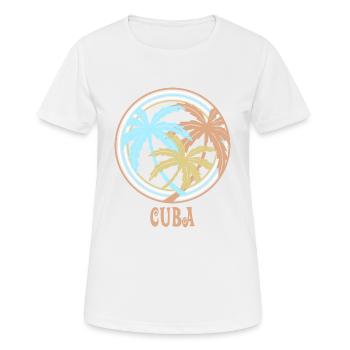 Cuba - T-shirt respirant Femme - blanc - Devant - AI Model Female 172 dark (172cm)