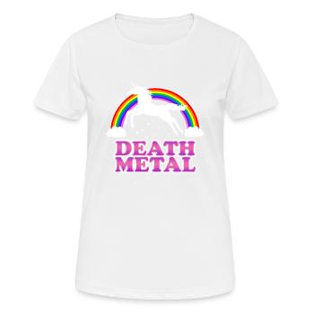 Death metal unicorn gift - Women's Breathable T-Shirt - white - Front - AI Model Female 172 dark (172cm)