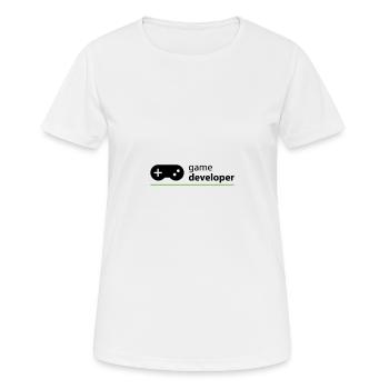 Game Developer - Women's Breathable T-Shirt - white - Front - AI Model Female 172 dark (172cm)