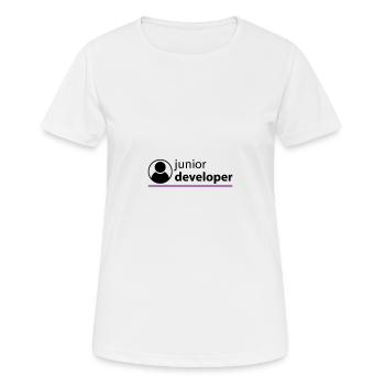 Junior Developer - Women's Breathable T-Shirt - white - Front - AI Model Female 172 dark (172cm)