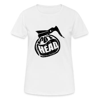 Pot Head - Coffee Pot for Coffee Lovers - Women's Breathable T-Shirt - white - Front - AI Model Female 172 dark (172cm)
