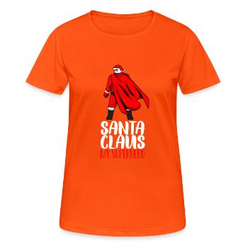 Santa Claus Superhero gift - Women's Breathable T-Shirt - neon orange - Front - AI Model Female 172 dark (172cm)